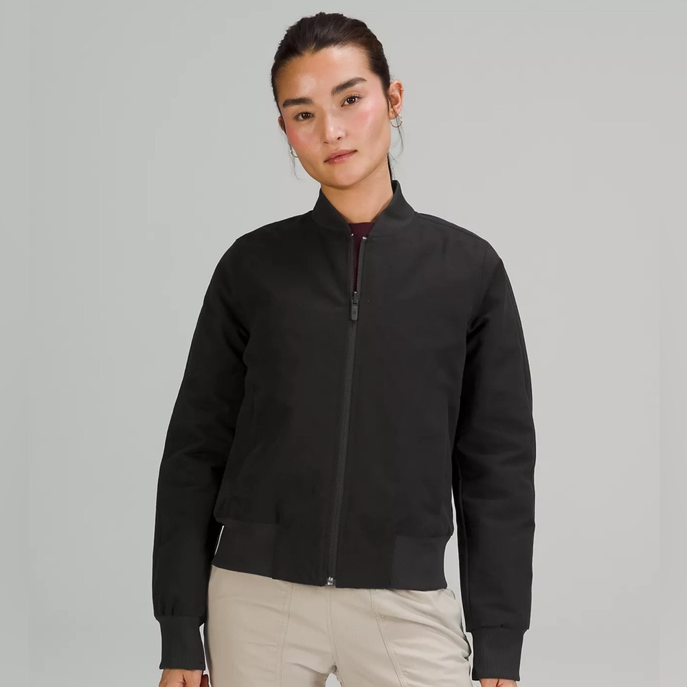 Lulu Lemon Black Non-Stop Bomber Jacket